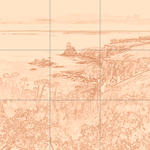 Sepia sketch with grid