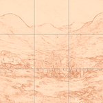 Sepia sketch with grid