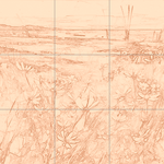 Sepia sketch with grid