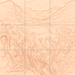 Sepia sketch with grid