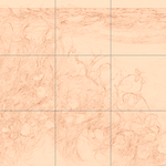 Sepia sketch with grid