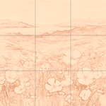 Sepia sketch with grid