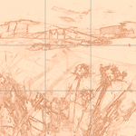 Sepia sketch with grid