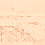 Sepia sketch with grid