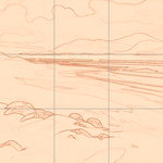 Sepia sketch with grid