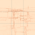 Sepia sketch with grid