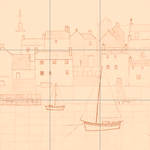 Sepia sketch with grid