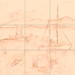 Sepia sketch with grid