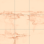 Sepia sketch with grid