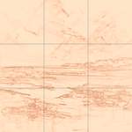 Sepia sketch with grid