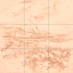 Sepia sketch with grid