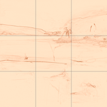 Sepia sketch with grid