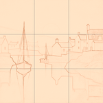 Sepia sketch with grid