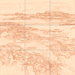 Sepia sketch with grid