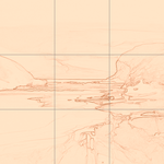 Sepia sketch with grid