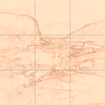 Sepia sketch with grid