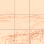 Sepia sketch with grid