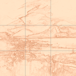 Sepia sketch with grid