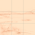 Sepia sketch with grid