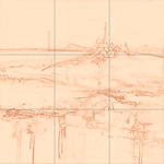 Sepia sketch with grid