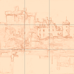 Sepia sketch with grid