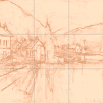 Sepia sketch with grid