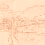 Sepia sketch with grid