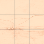 Sepia sketch with grid