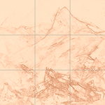 Sepia sketch with grid