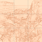 Sepia sketch with grid