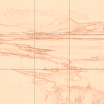 Sepia sketch with grid