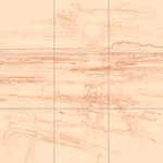 Sepia sketch with grid