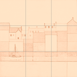 Sepia sketch with grid