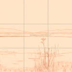 Sepia sketch with grid