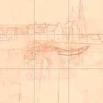 Sepia sketch with grid