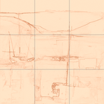 Sepia sketch with grid