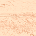 Sepia sketch with grid