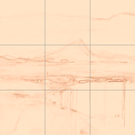 Sepia sketch with grid