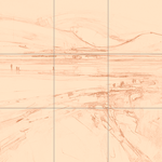 Sepia sketch with grid