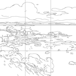 Line drawing with grid