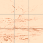 Sepia sketch with grid