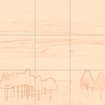 Sepia sketch with grid