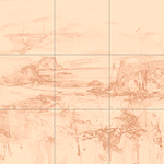 Sepia sketch with grid