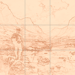 Sepia sketch with grid