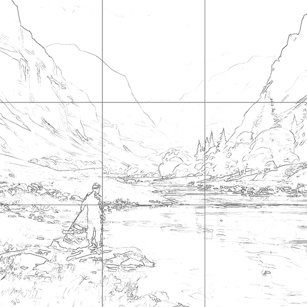 Sketch with grid