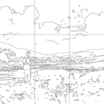 Line drawing with grid