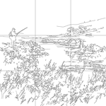 Line drawing with grid