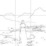 Line drawing with grid