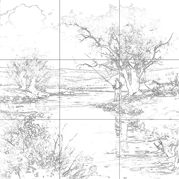 Sketch with grid