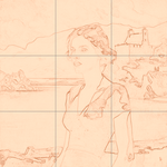 Sepia sketch with grid